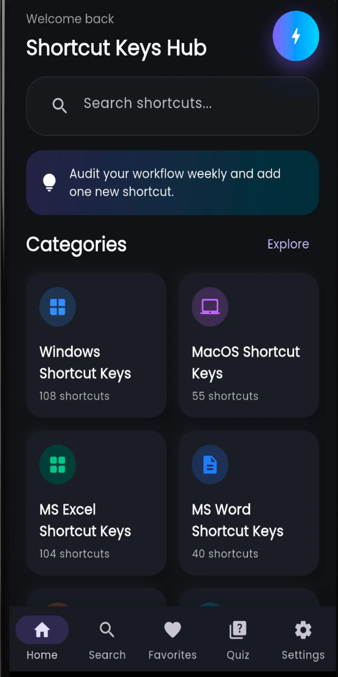 Shortcut Keys Hub gallery image