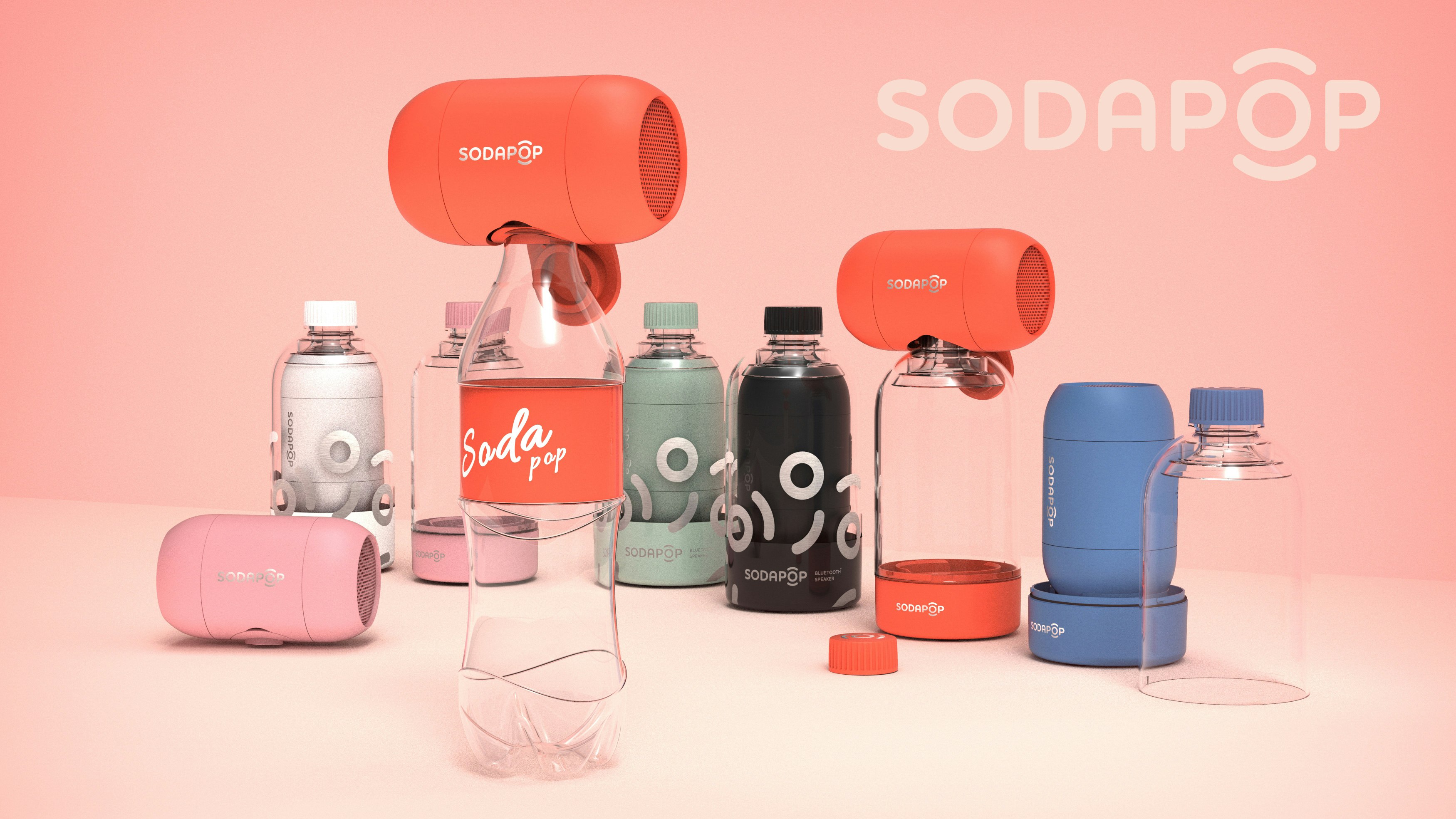 Sodapop Portable Bass Bottle Speaker gallery image