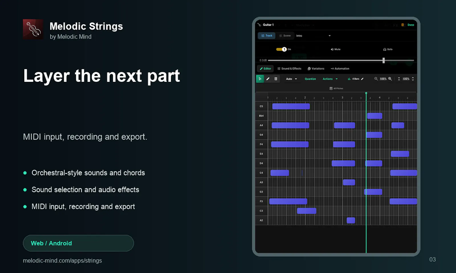 Melodic Strings screenshot 3