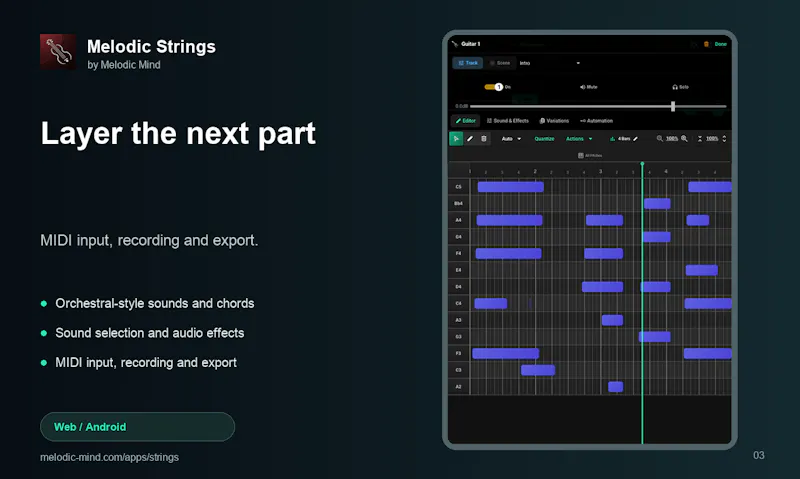 Melodic Strings screenshot 3