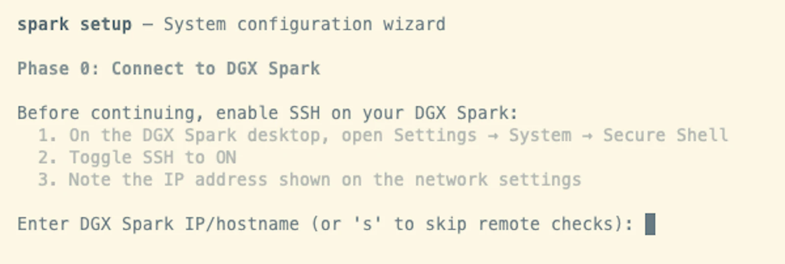 spark cli screenshot 3