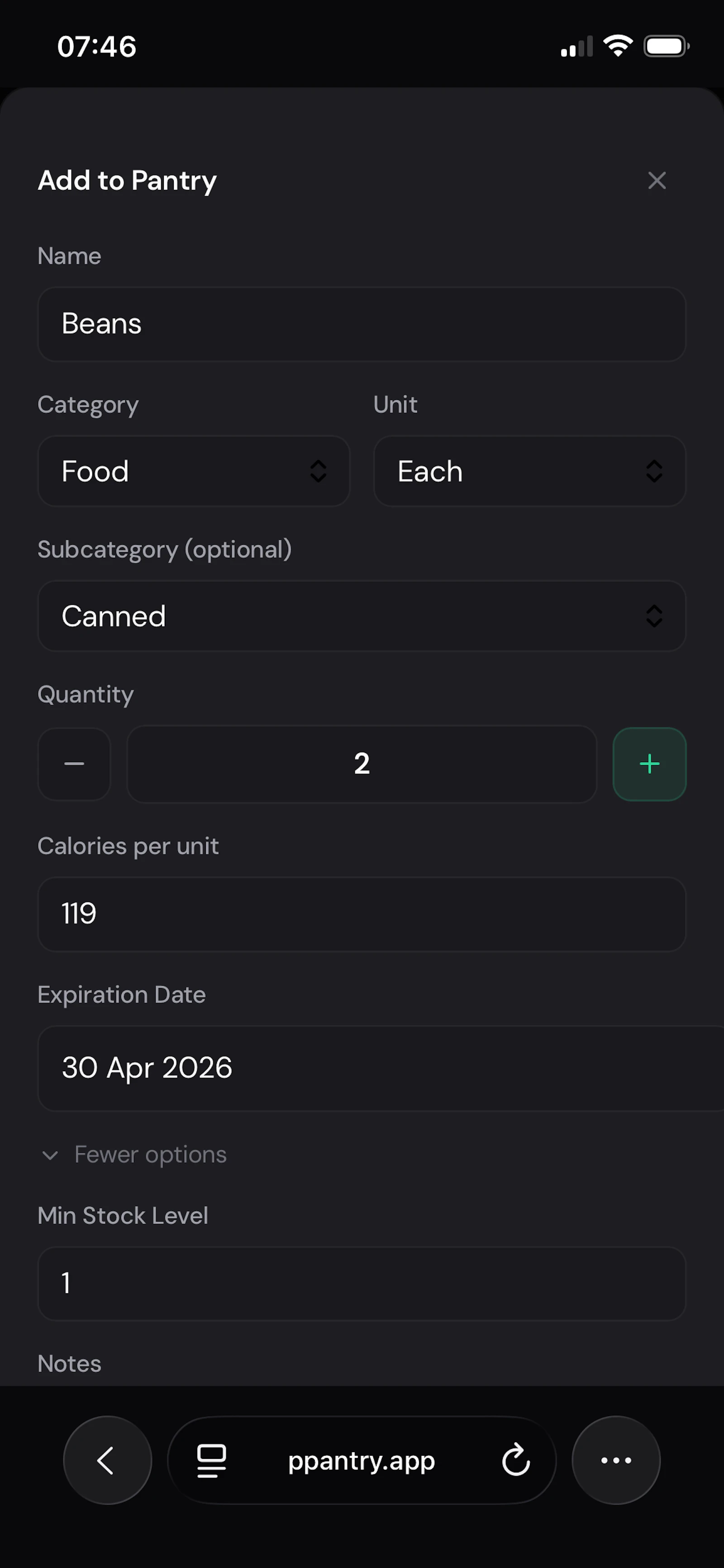 PPantry screenshot 3