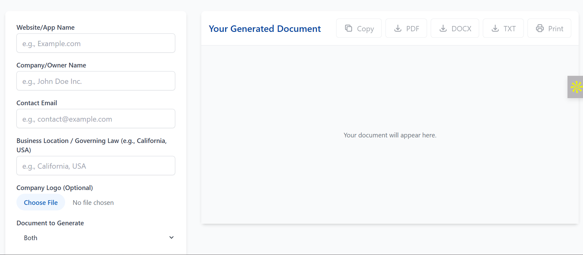 Terms of Use & Privacy Policy Generator gallery image