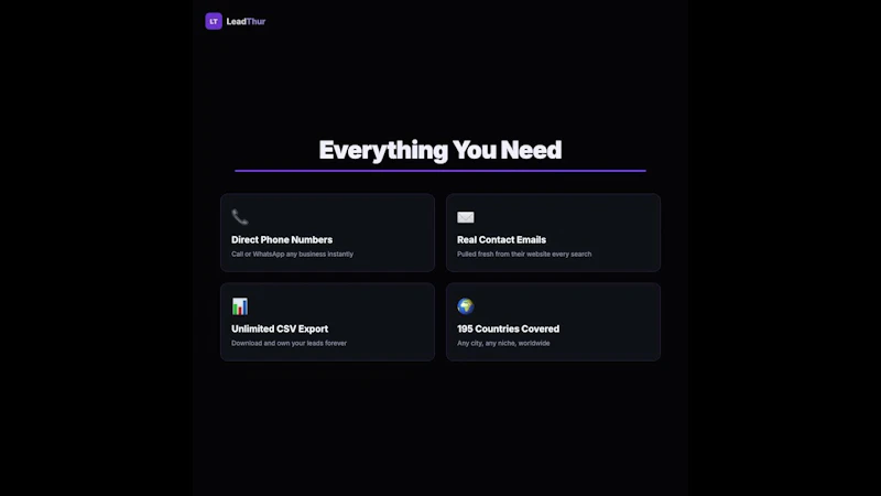 LeadThur screenshot 1 (video preview)