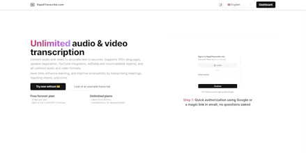 RapidTranscribe.com gallery image