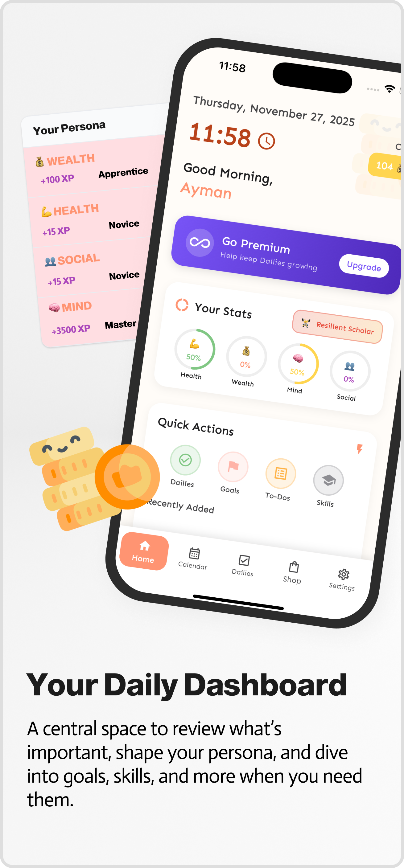 Dailies - Screenshot 3 showing product features and functionality