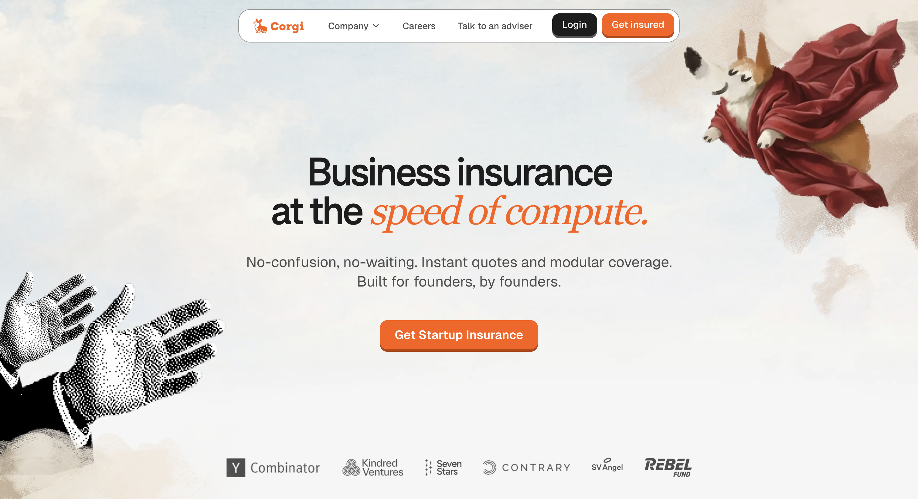 Corgi Insurance - Screenshot 2 showing product features and functionality