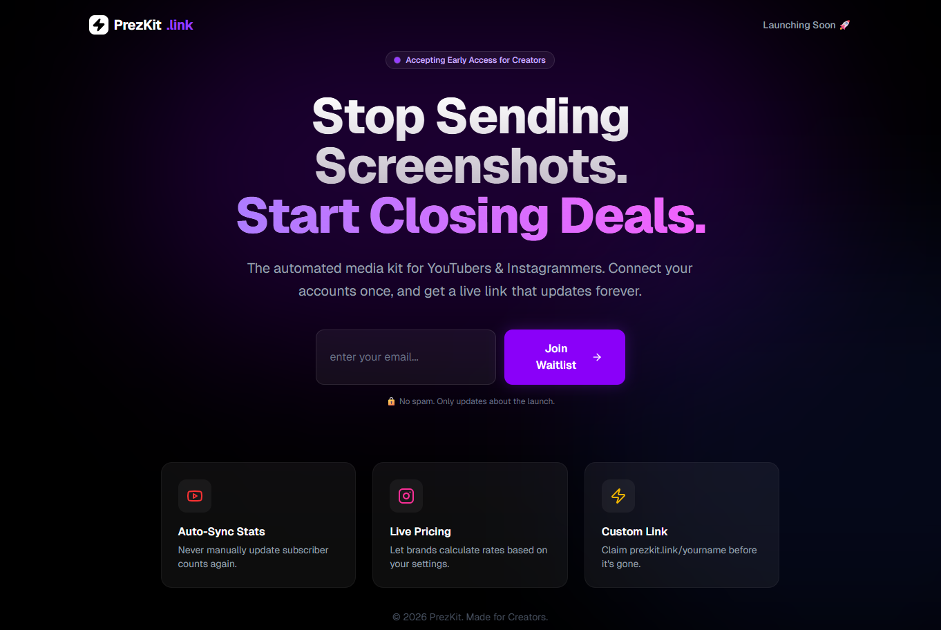 PrezKit - Main product screenshot demonstrating key features and user interface