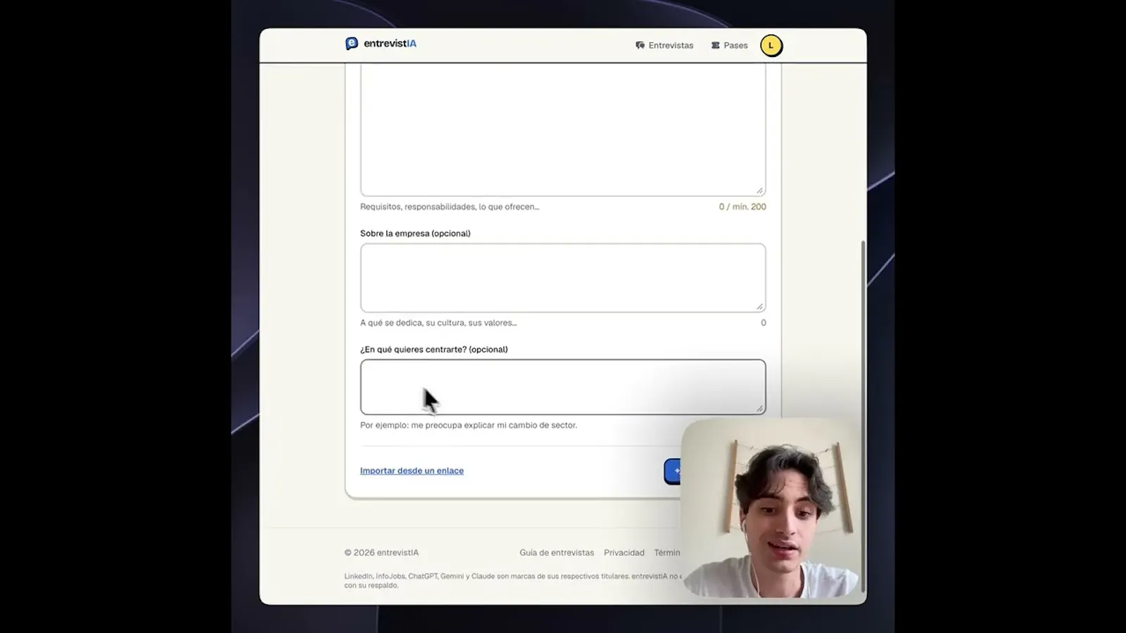 entrevistIA screenshot 1 (video preview)
