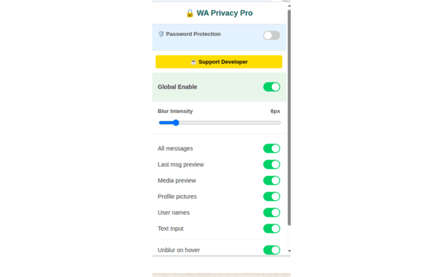Privacy guard for whatsapp™ web - Screenshot 3 showing product features and functionality