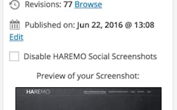HAREMO Social Screenshots (WP Plugin) media 2