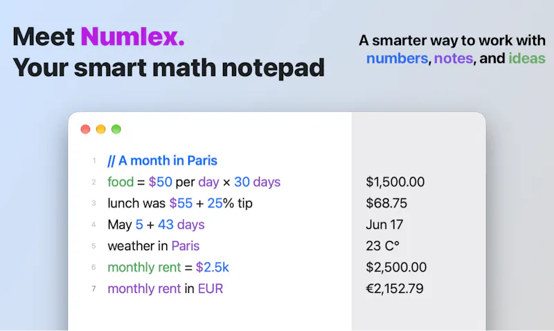 Numlex screenshot 1