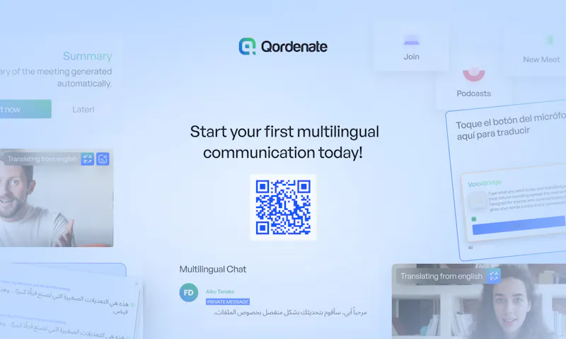 Qordenate MultiLingual Meeting Platform screenshot 5