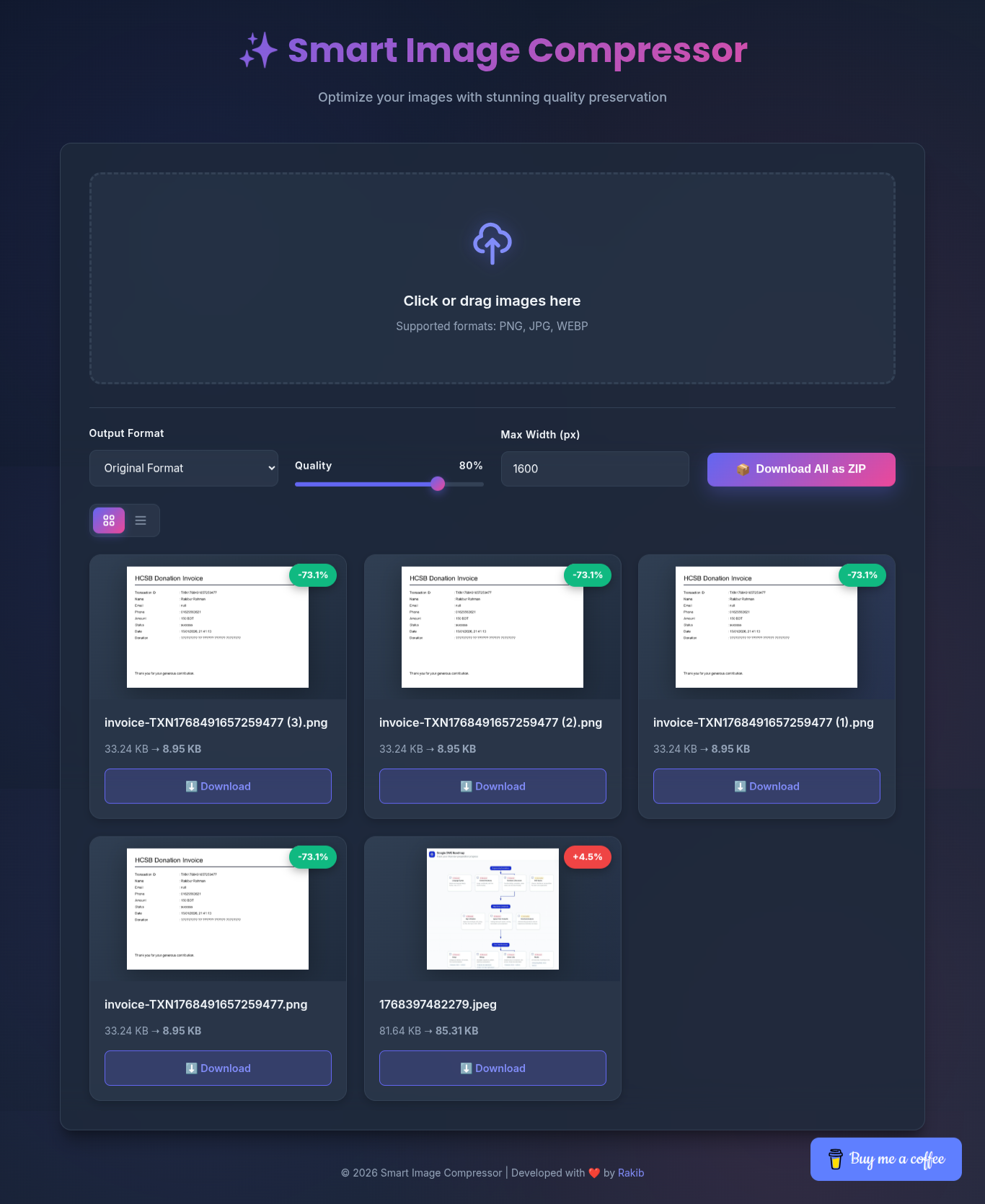  Smart Image Compressor - Screenshot 2 showing product features and functionality