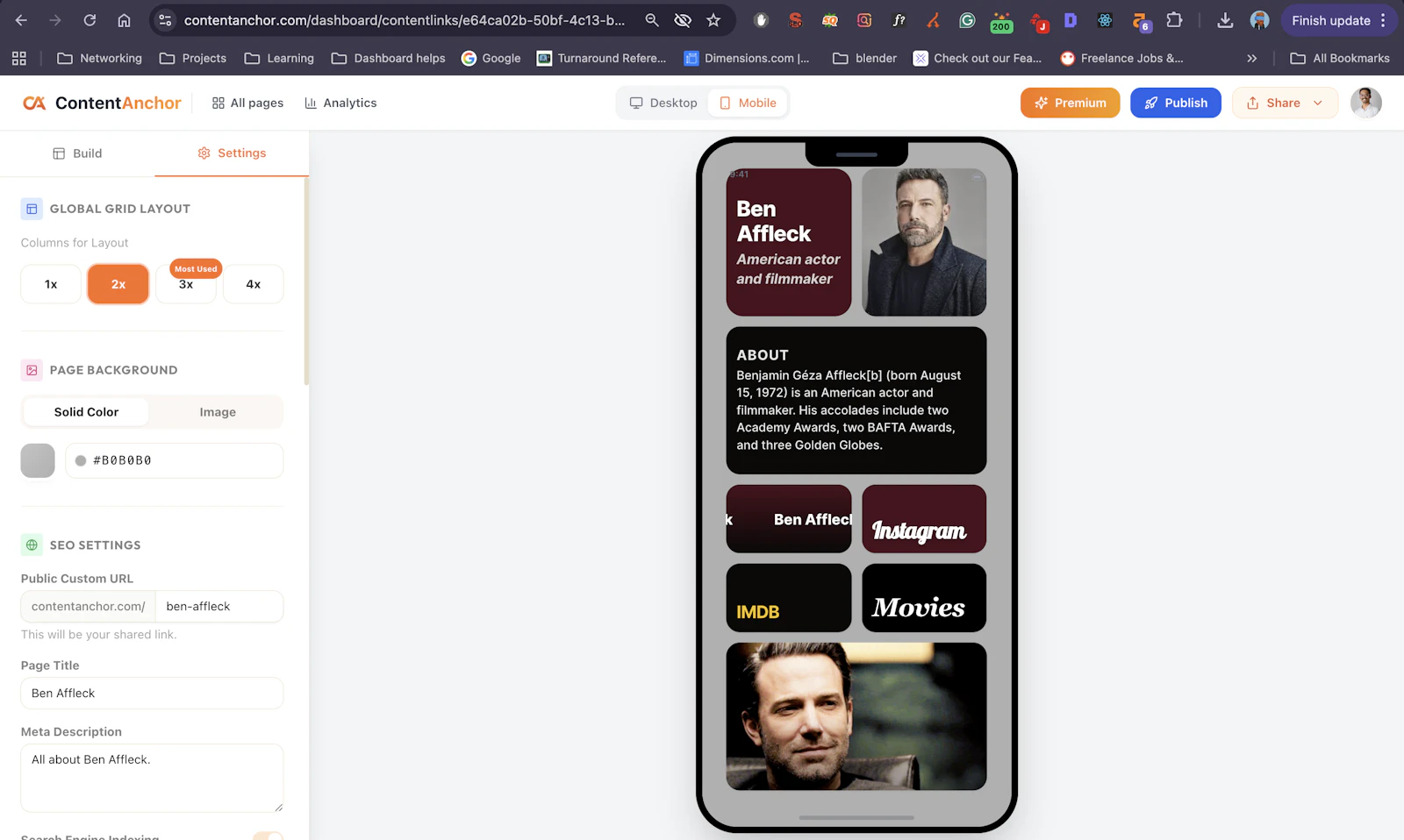 Link in Bio Page Builder screenshot 2