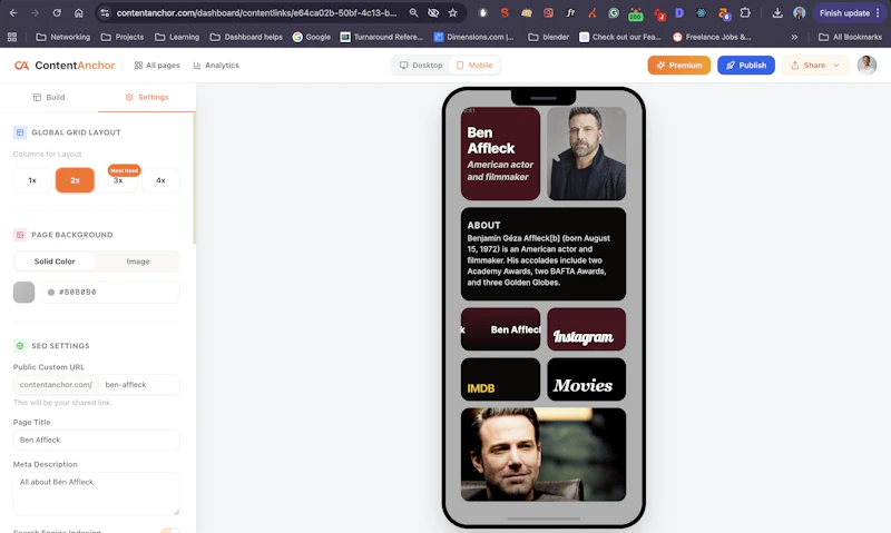 Link in Bio Page Builder screenshot 2