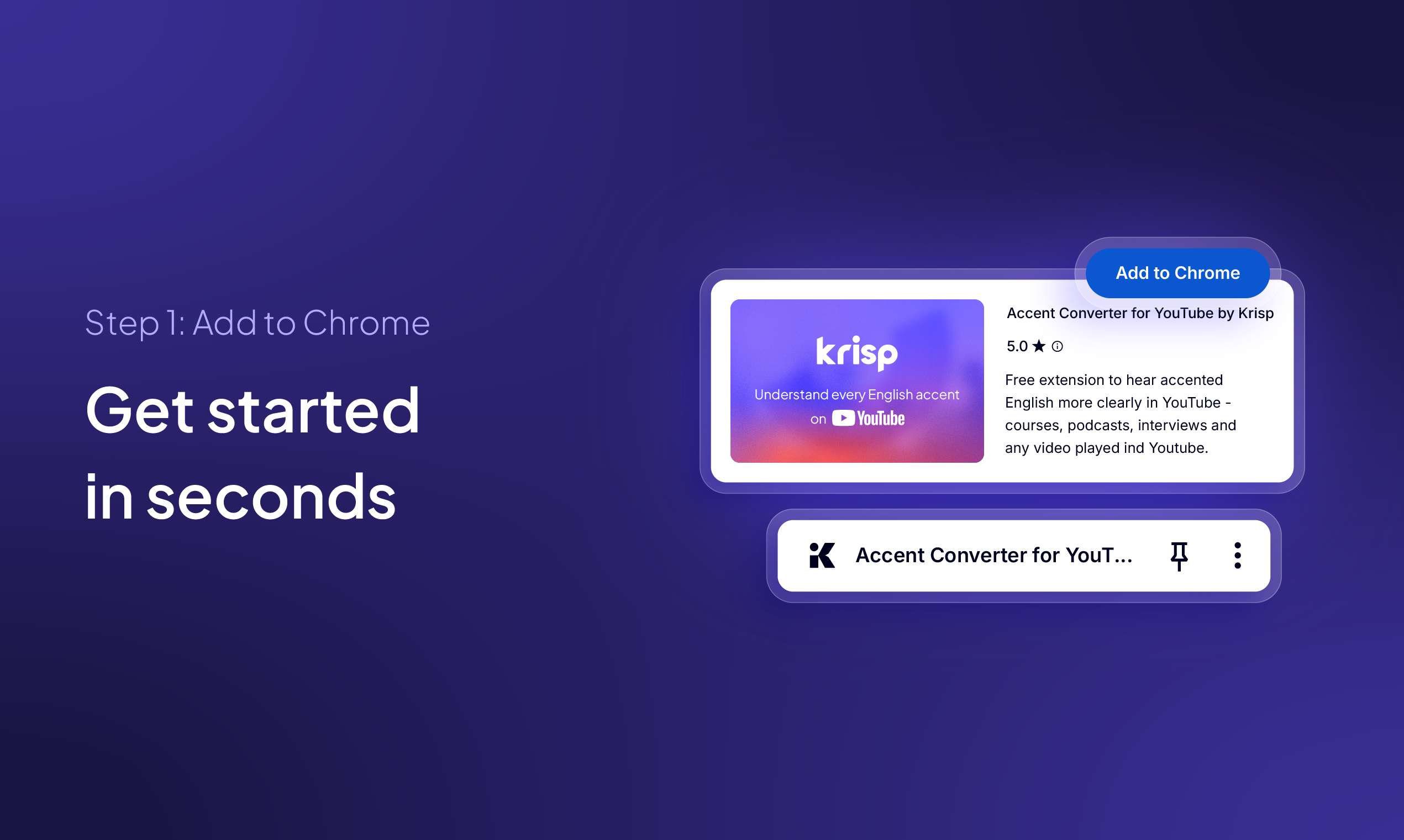 Krisp Accent Converter for YouTube gallery image