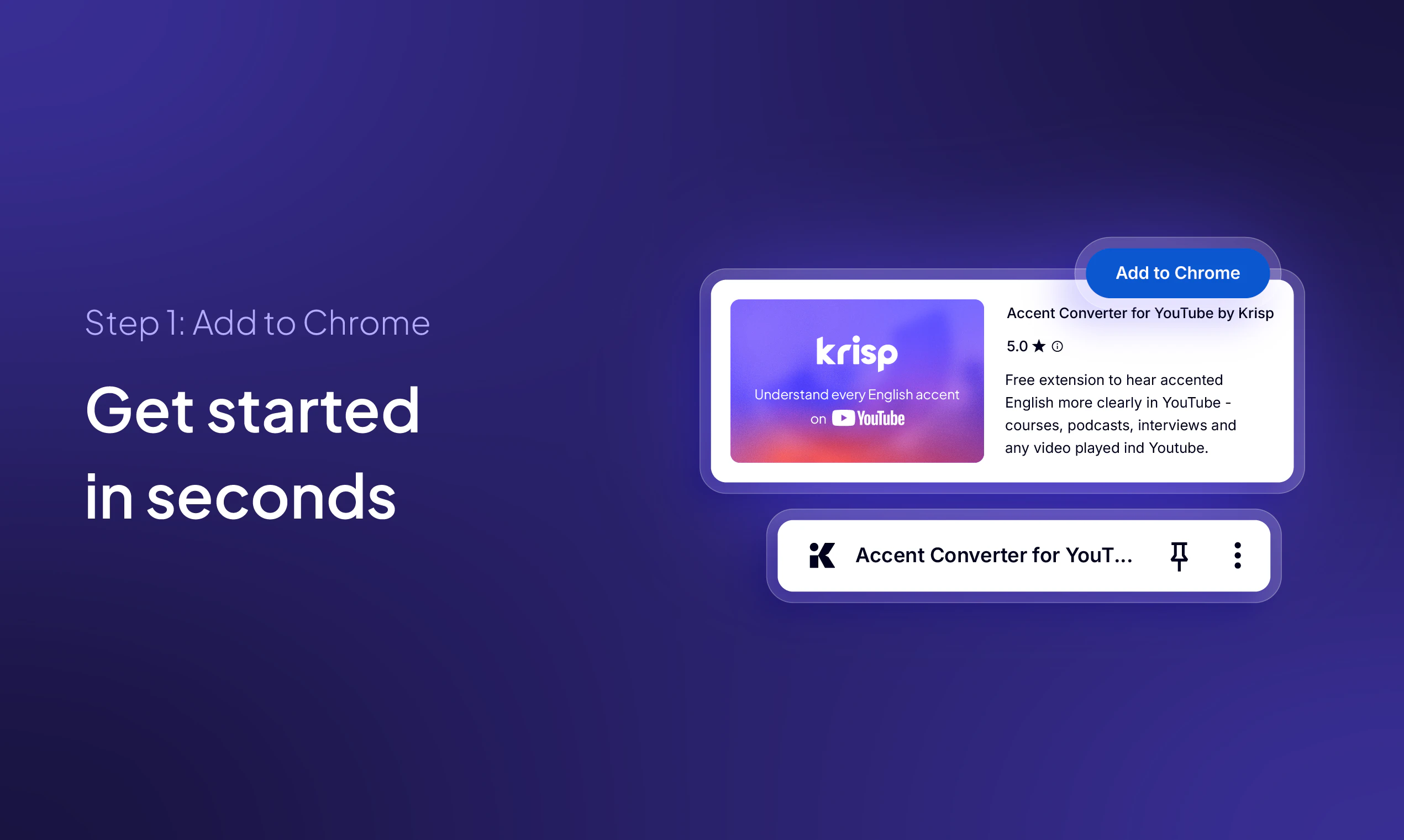 Krisp Accent Converter for YouTube screenshot 2