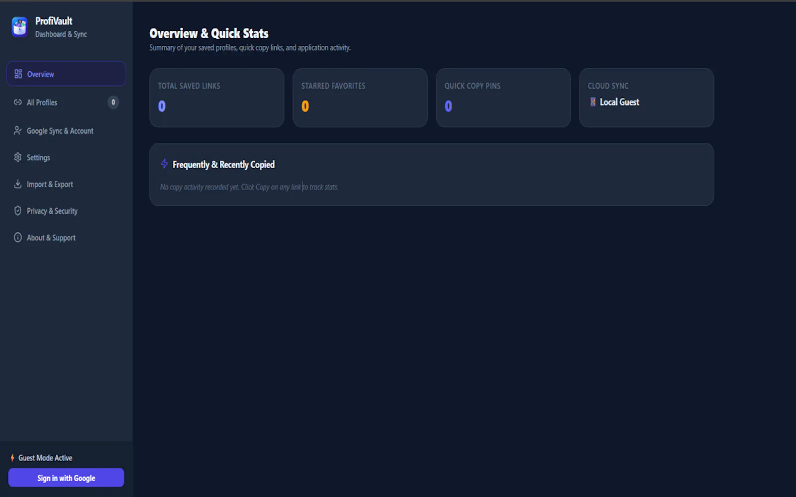 ProfiVault screenshot 2