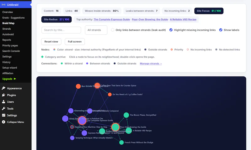 Linkbraid screenshot 9