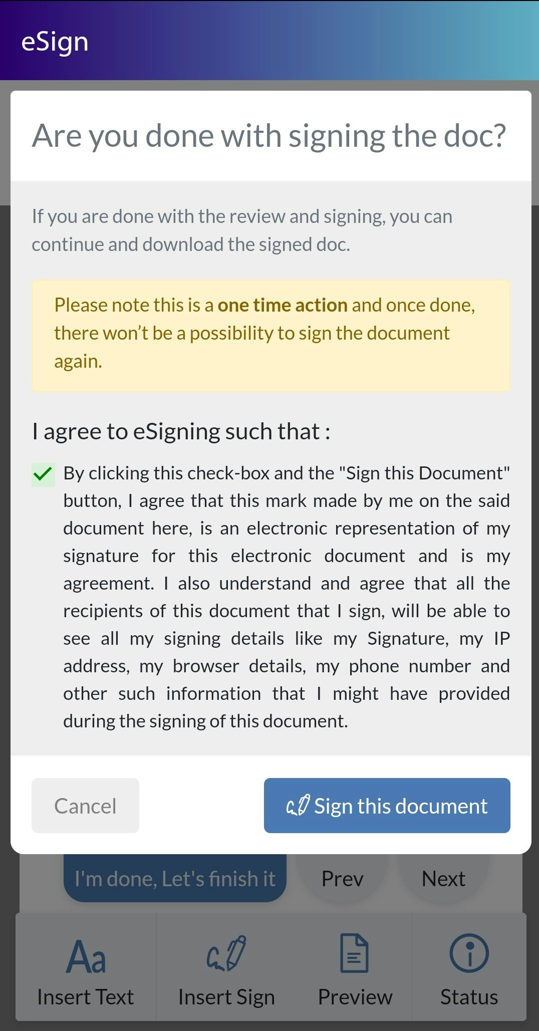 Quickly add esign to your PDF Document gallery image