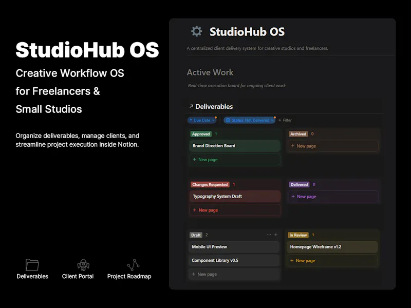 StudioHub OS screenshot 2