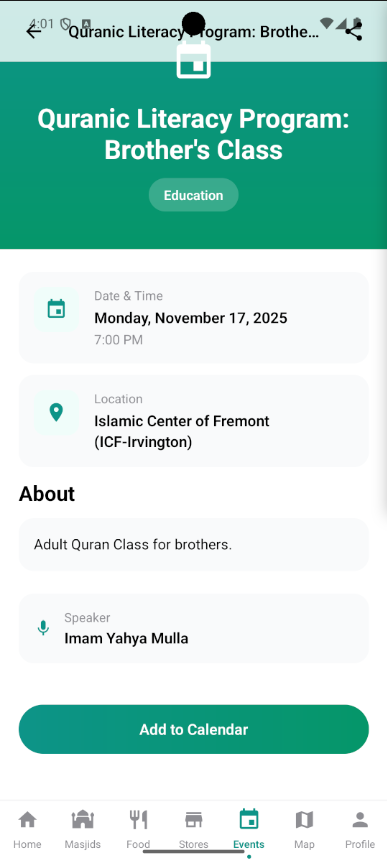 FindMyMasjid - Screenshot 4 showing product features and functionality