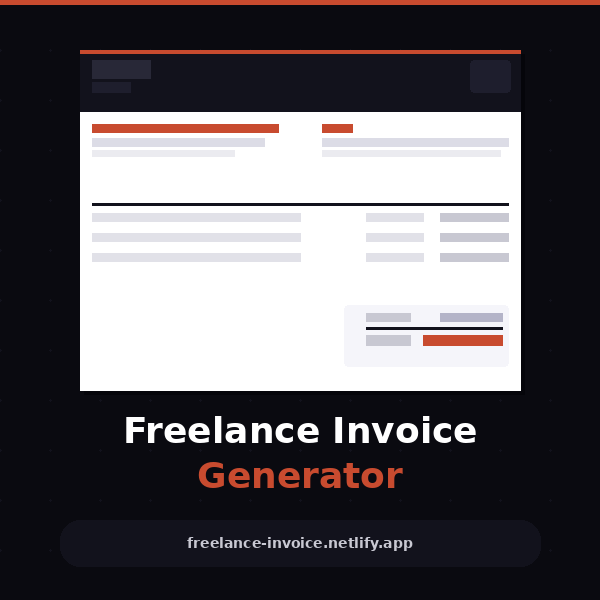 Freelance Invoice Generator