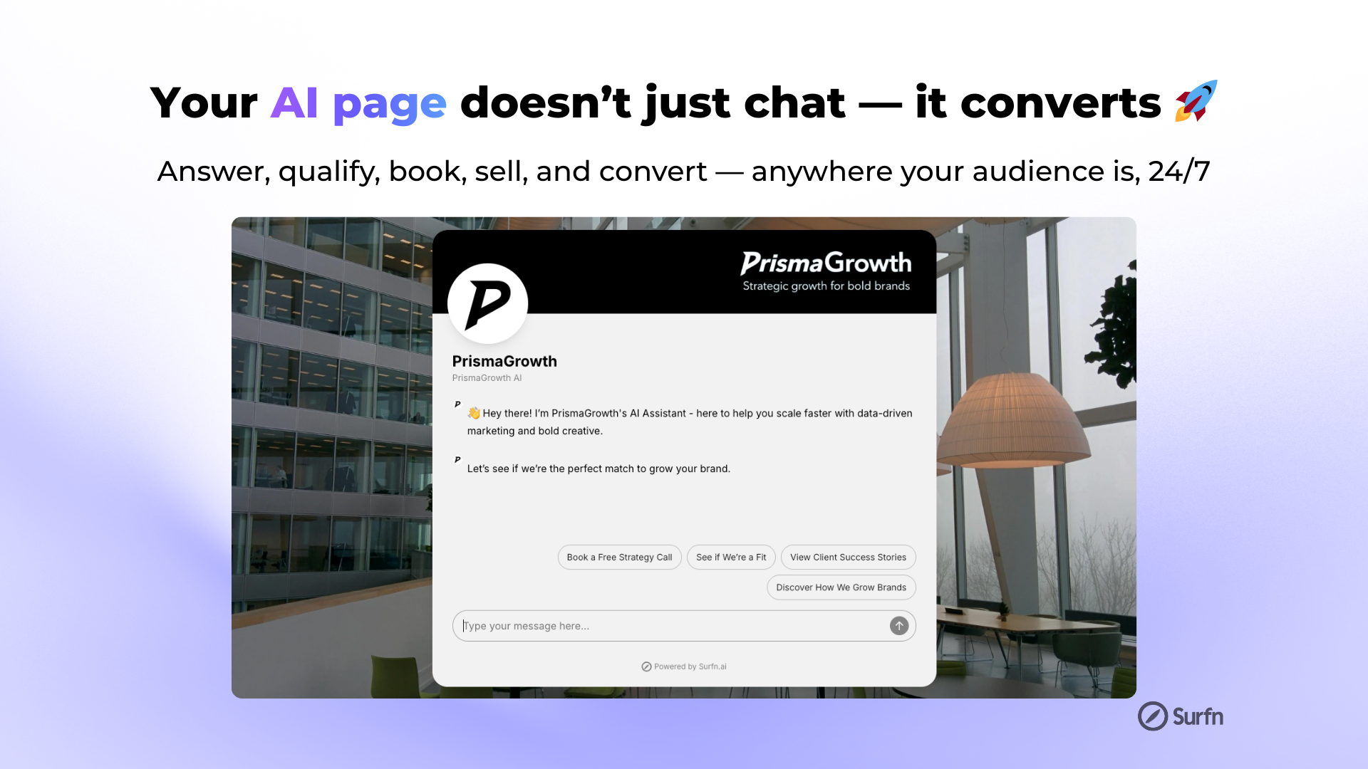Surfn - Main product screenshot demonstrating key features and user interface