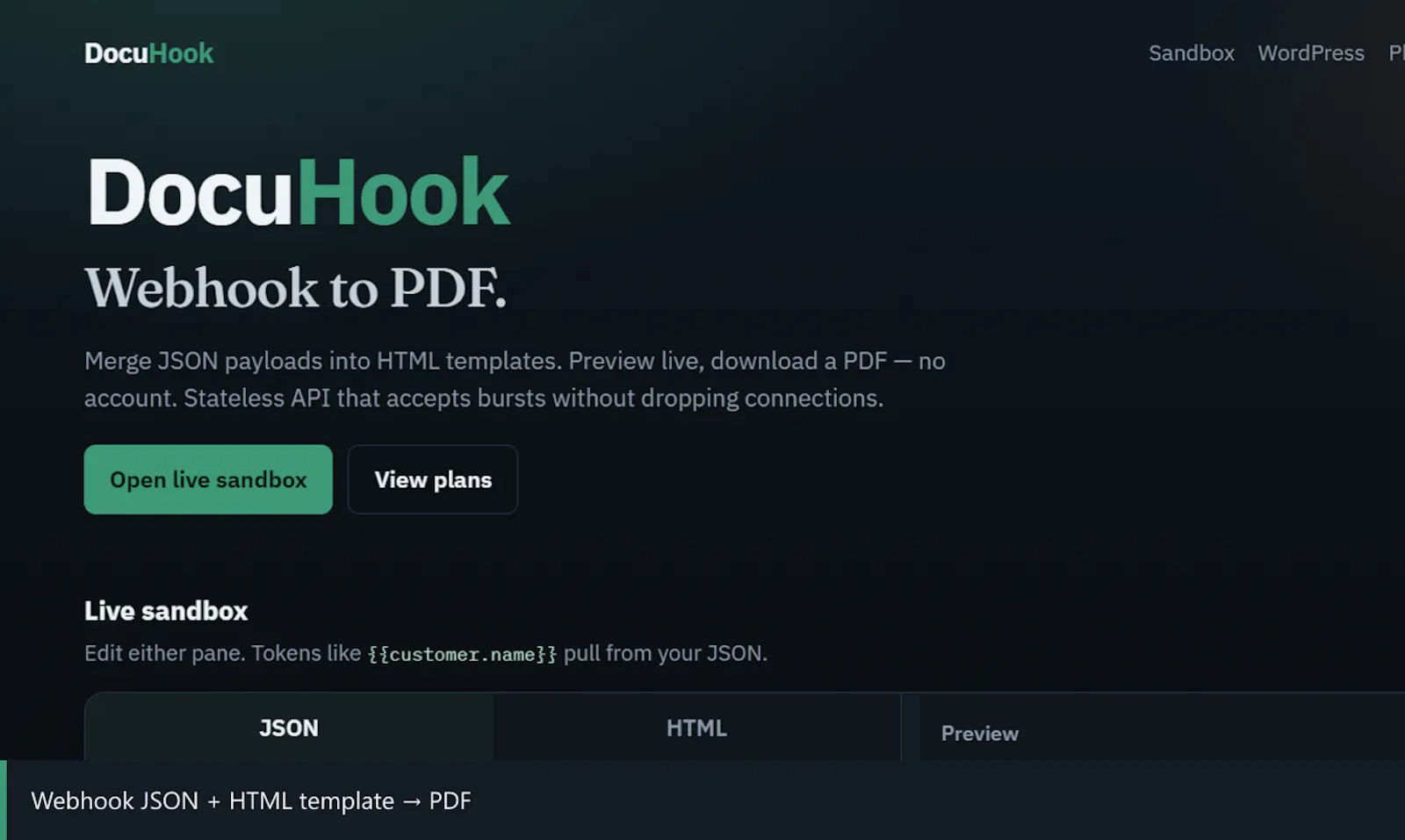DocuHook – Webhook to PDF screenshot 3