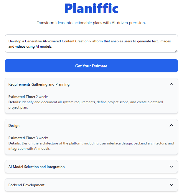 planiffic - AI에 의해 구동되는 손쉬운 작업 추정 미디어 4