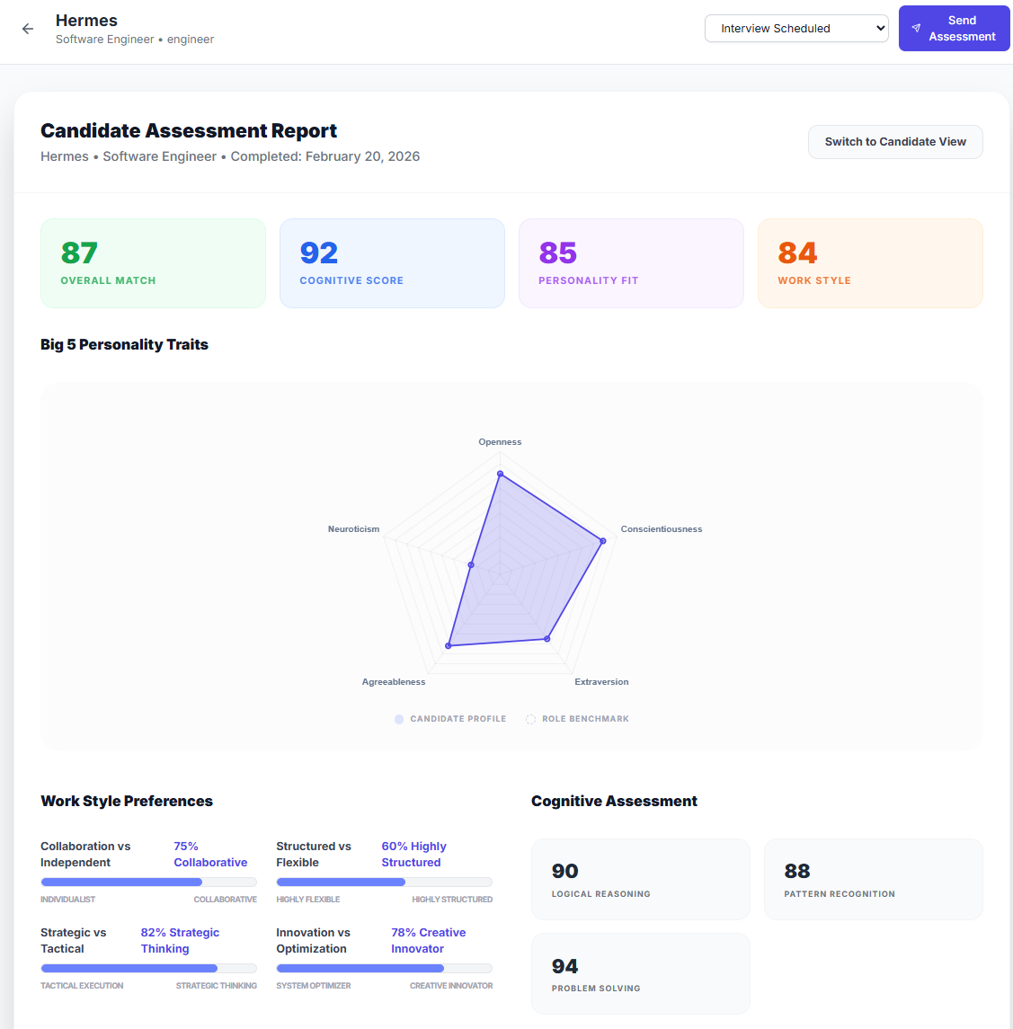 hirebtr.com - Screenshot 2 showing product features and functionality