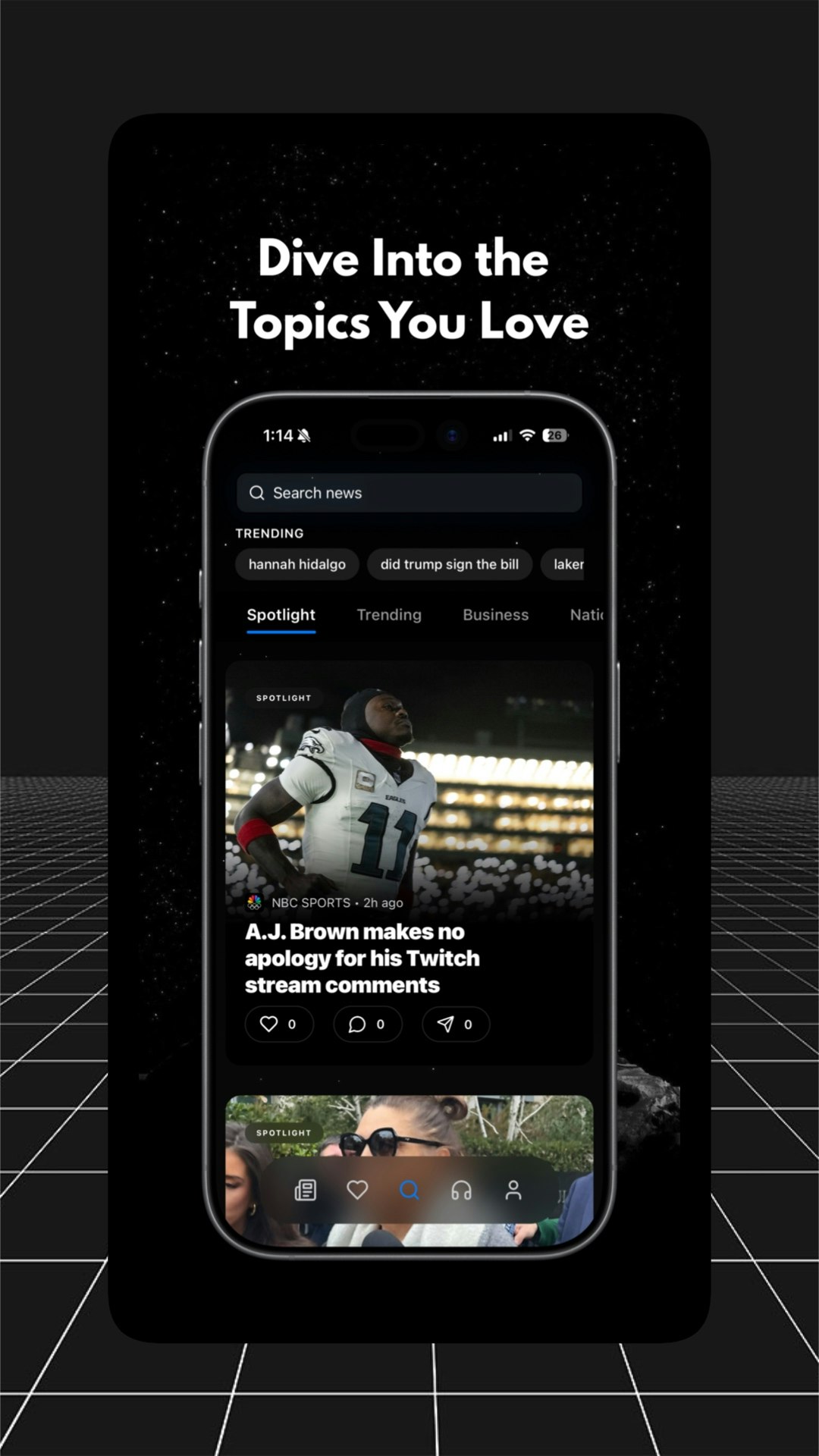 Showcase - A Social News App - Screenshot 3 showing product features and functionality