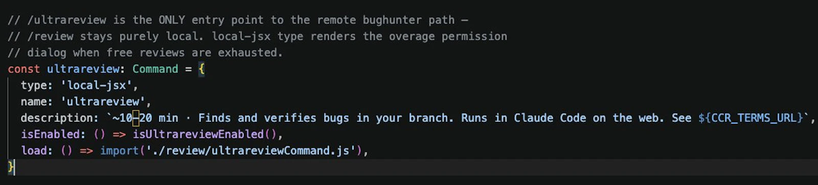 Claude Code /ultrareview screenshot 3