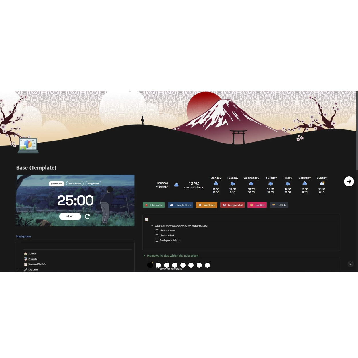 Notion Template for Students