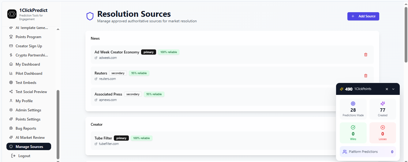 1ClickPredict - Screenshot 2 showing product features and functionality