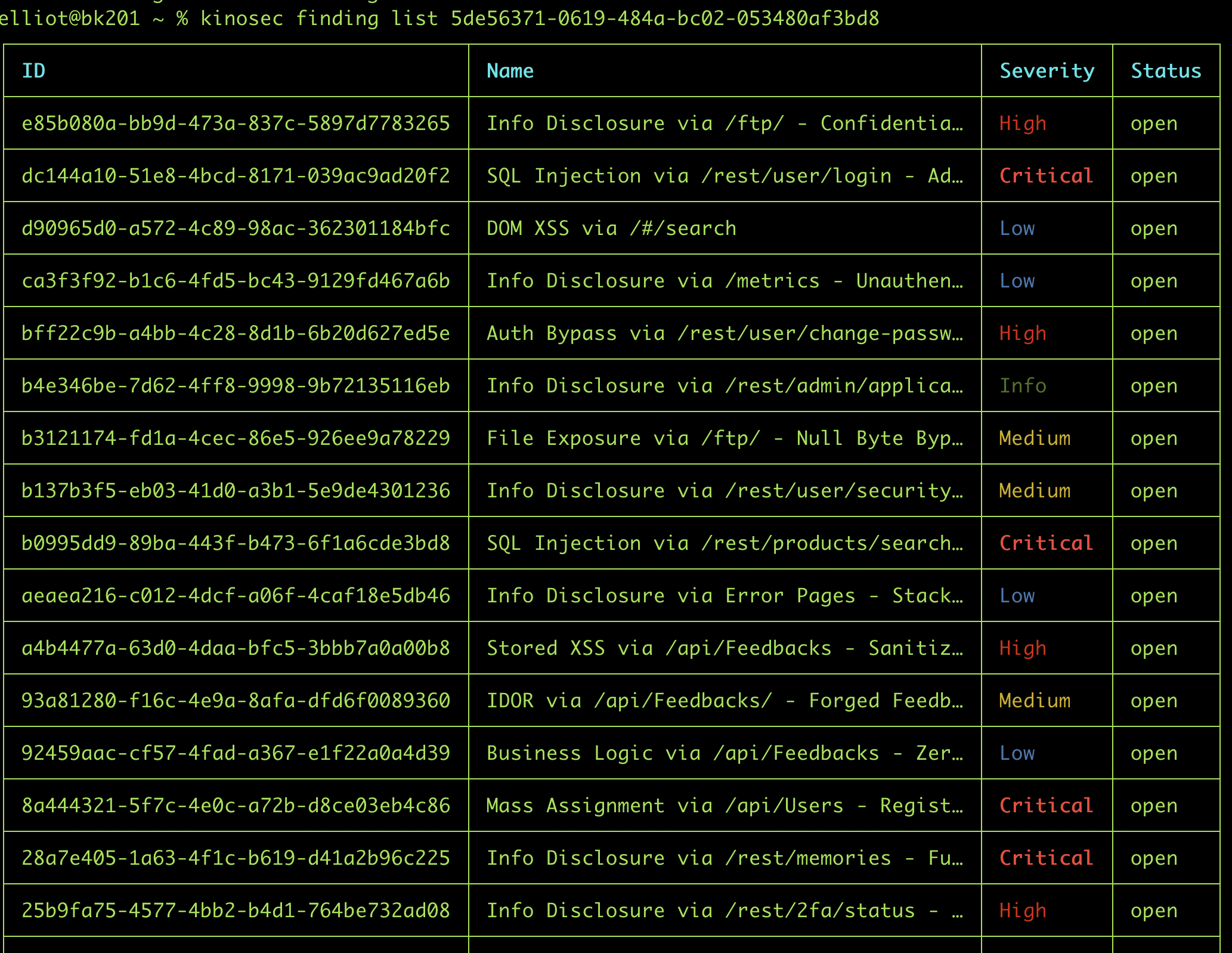 KinoSec CLI gallery image