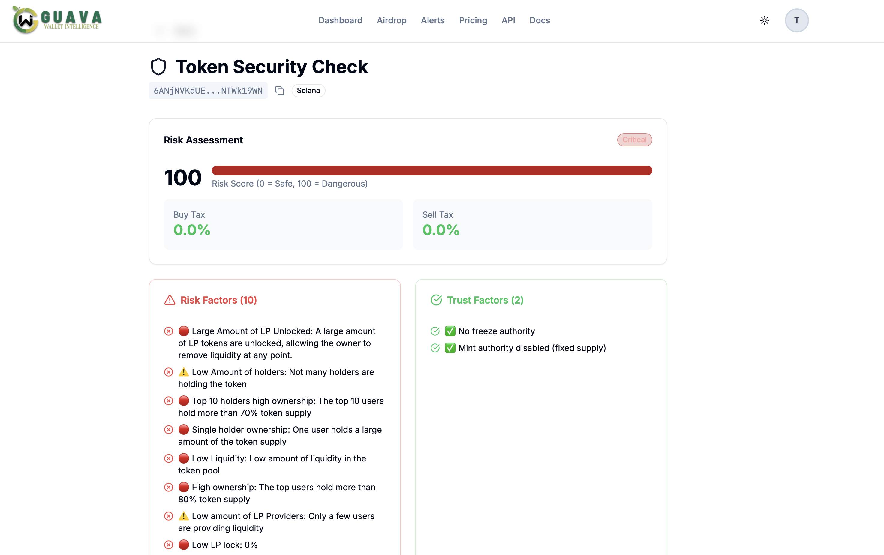 Guava Wallet Intelligence - Screenshot 5 showing product features and functionality