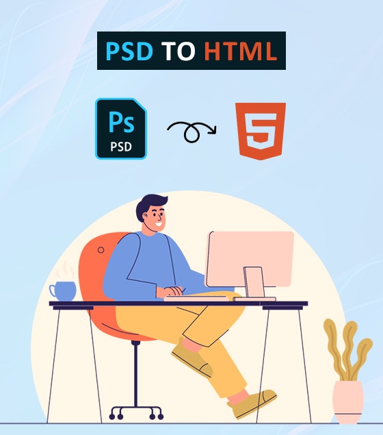 PSDからHTML変換サービス - デザインをPixel-Fect HTMLに変換しますメディア1