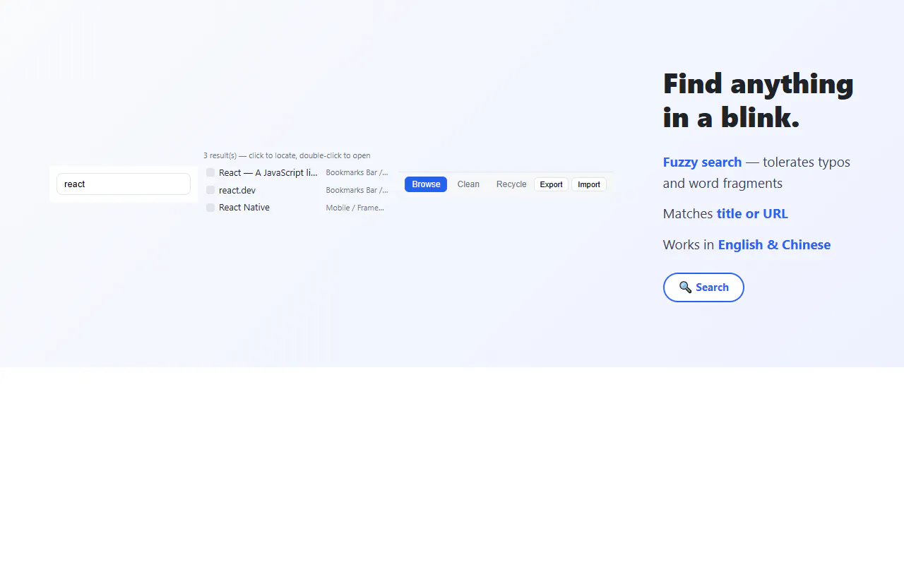 Bookmark Manager: Smart Cleanup & Search gallery image