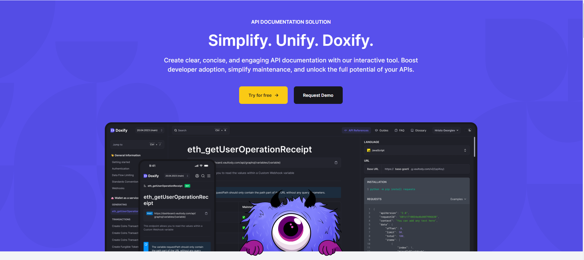 doxify - 明確で簡潔で魅力的なAPIドキュメントを作成しますメディア1