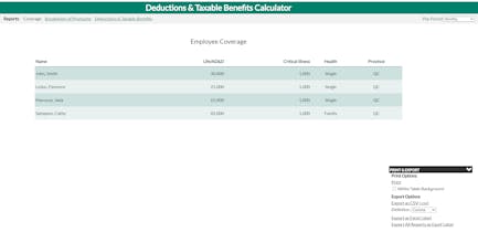 Deductions & Taxable Benefits Calculator gallery image