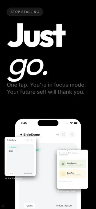 BrainDump: Voice Tasks & Focus - Screenshot 5 showing product features and functionality
