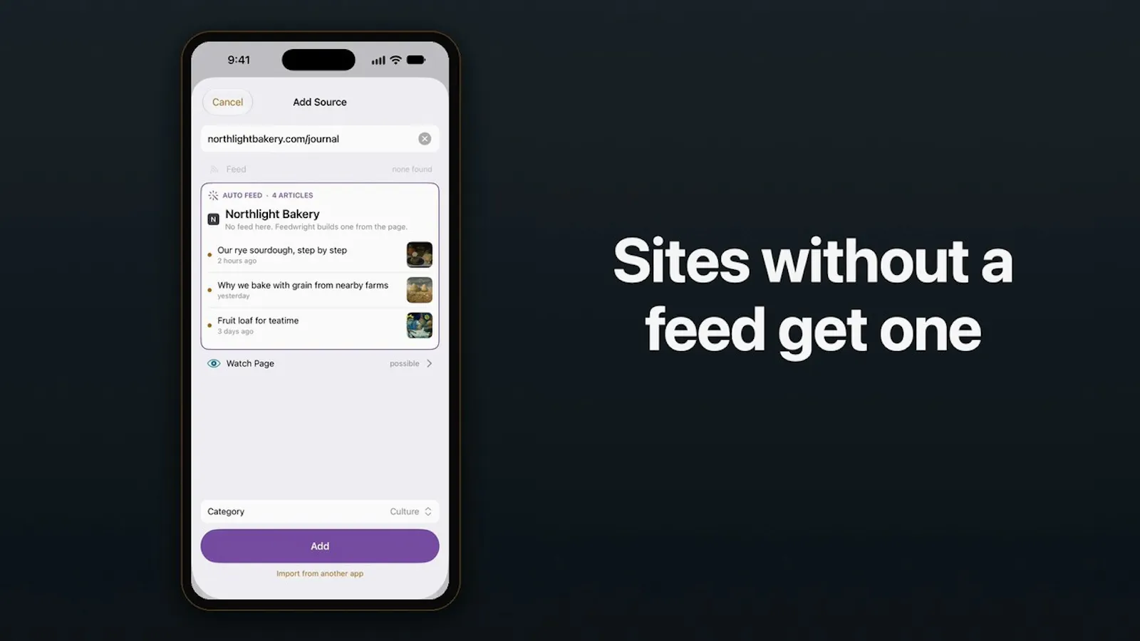 Feedwright screenshot 1 (video preview)