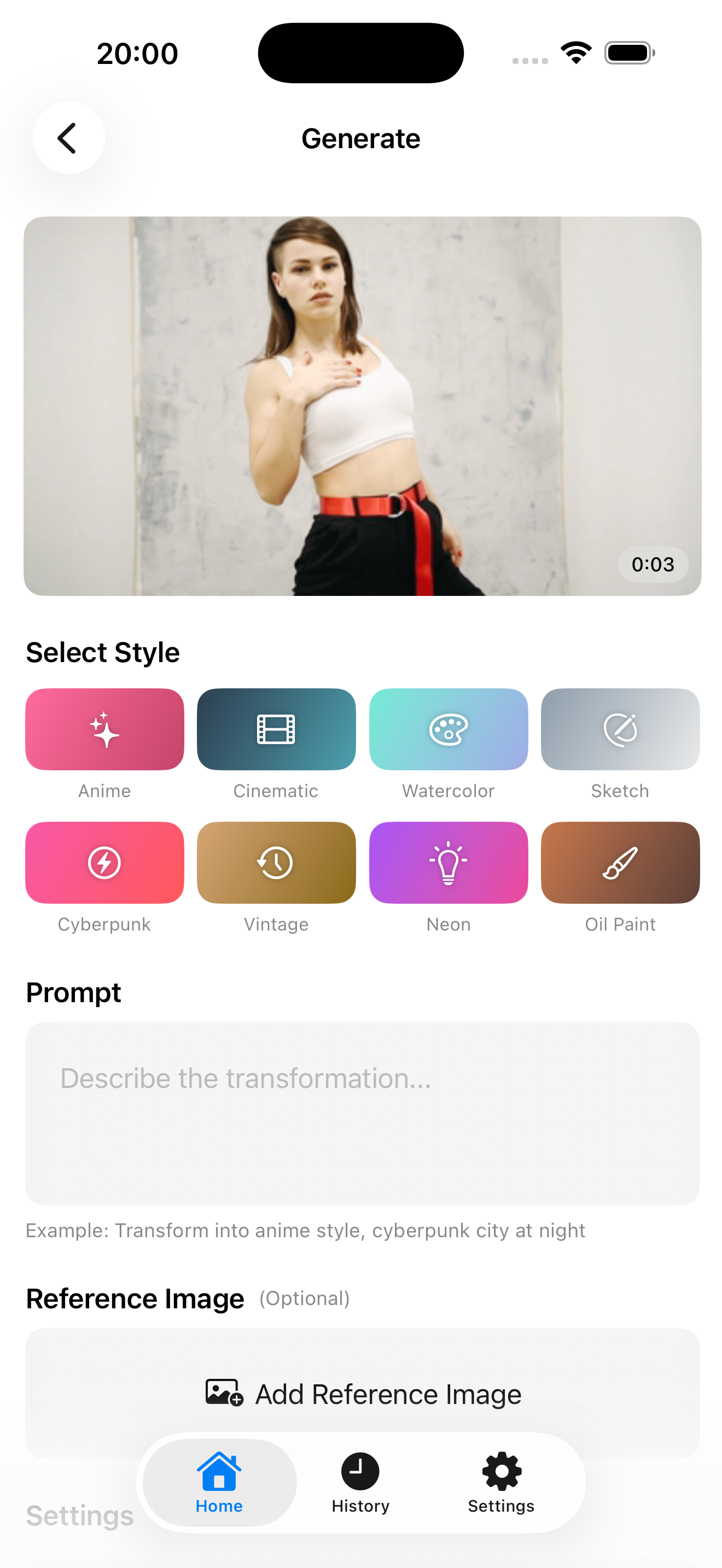 Reelux AI - Screenshot 2 showing product features and functionality