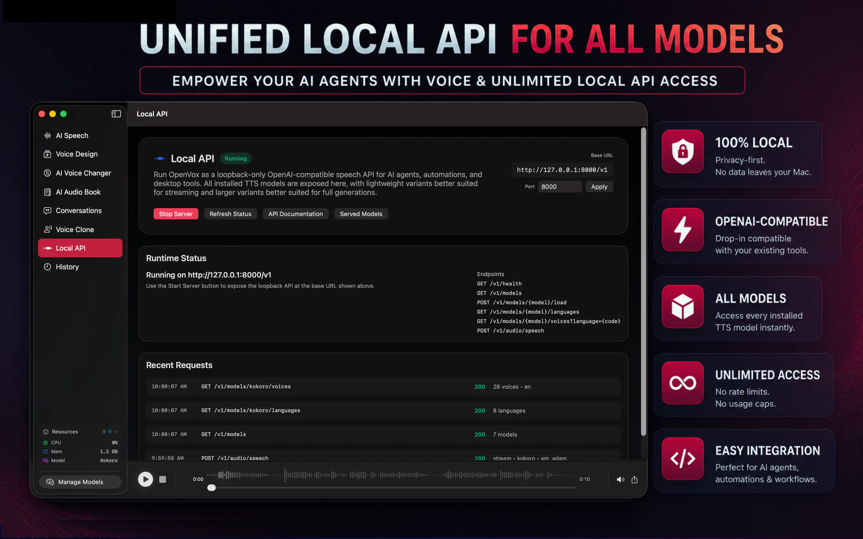 Openvox - Local Voice AI gallery image