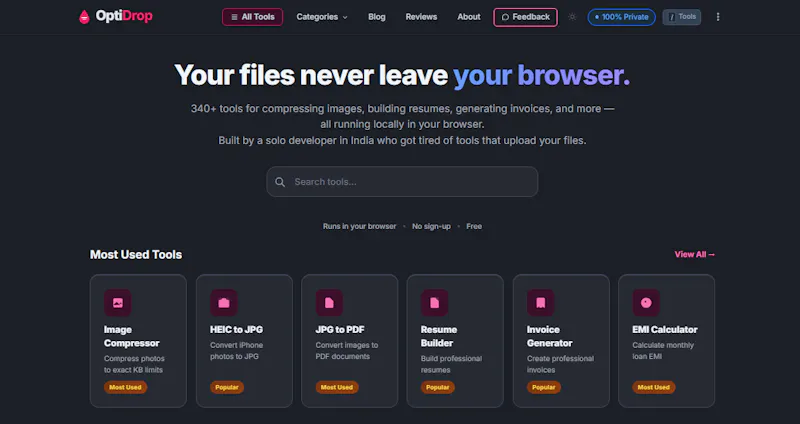 OptiDrop screenshot 1