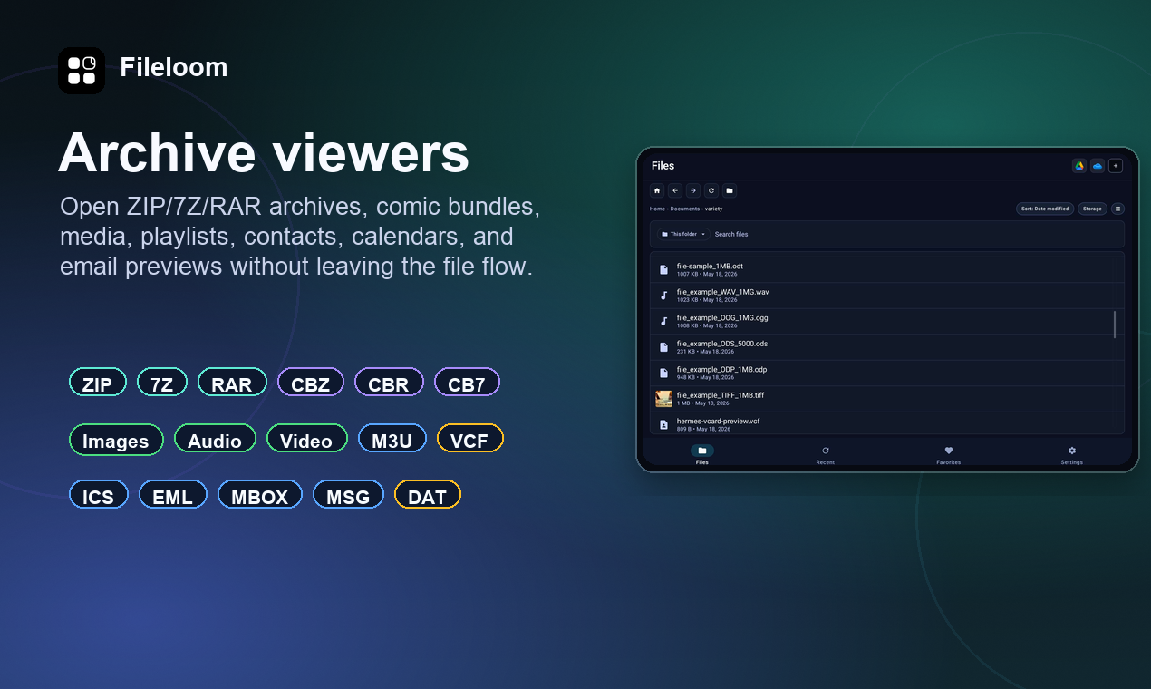 Fileloom: more formats + QR file handoff gallery image