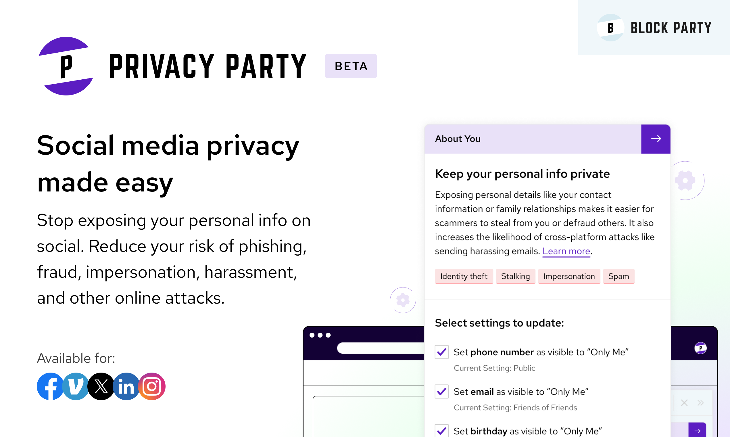 startuptile Privacy Party-Find and fix social media privacy risks