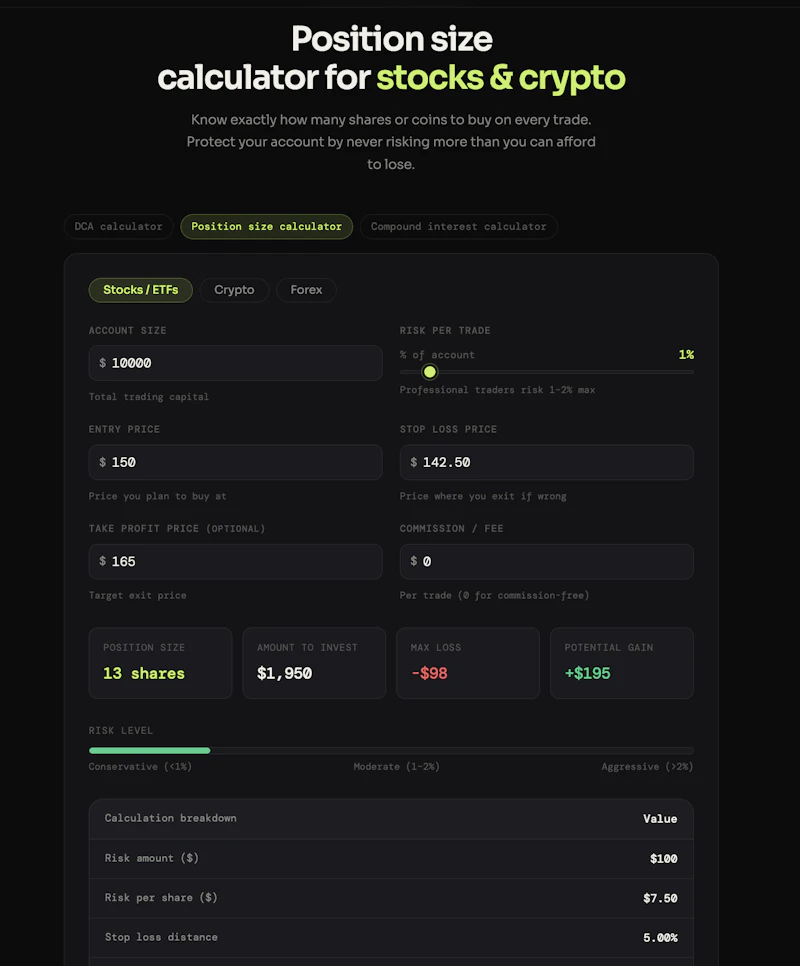 MyDCACalc screenshot 4